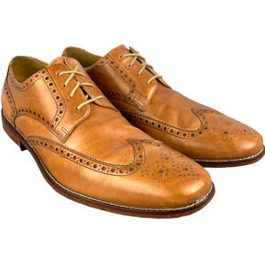 Cole Haan Air Giraldo British Tan Oxford Brogue Wingtip Dress Shoe